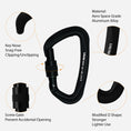 Load image into Gallery viewer, Vapor IV Aluminum - Screw Gate Carabiner - Black
